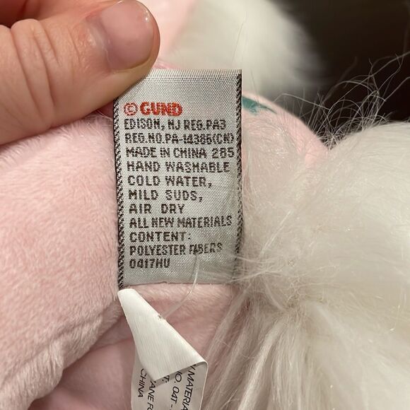 Gund Starflower Unicorn Plush Stuffed Animal 14” Pale Pink Blue Horn 6049793 - Picture 8 of 8